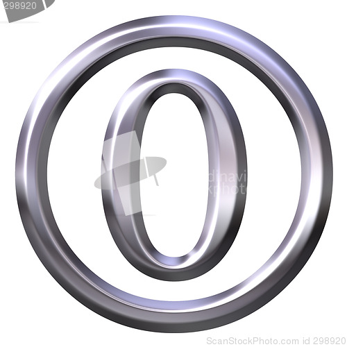 Image of 3D Silver Number 0