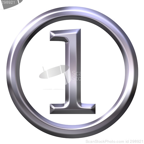 Image of 3D Silver Number 1