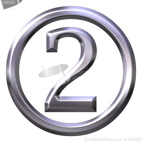 Image of 3D Silver Number 2