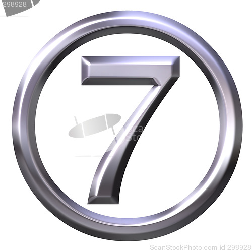 Image of 3D Silver Number 7