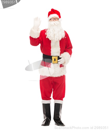 Image of man in costume of santa claus