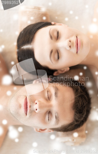 Image of happy couple in spa
