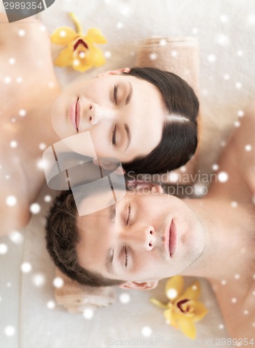 Image of happy couple in spa
