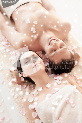 Image of happy couple in spa