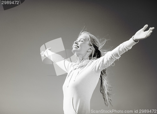 Image of woman doing sports outdoors