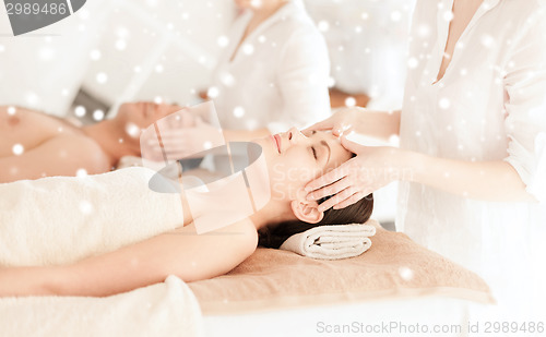 Image of happy couple in spa