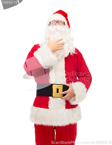 Image of man in costume of santa claus