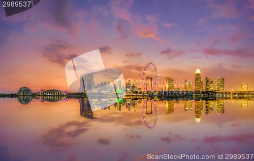 Image of Singapore Skyline at sunset