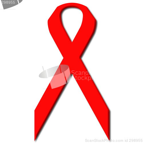 Image of Awareness Red Ribbon a symbol for the fight against Aids and Drug Abuse