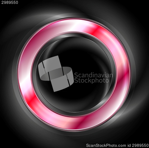 Image of Bright glow red web circle element. Logo background