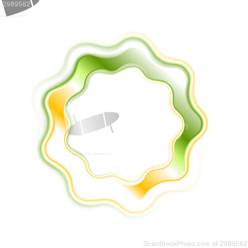 Image of Abstract bright wavy logo ring
