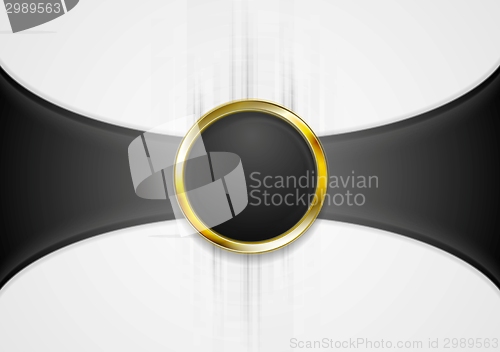 Image of Abstract background with golden circle shape
