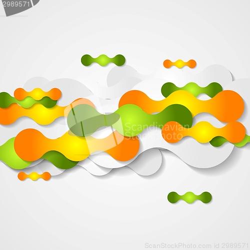 Image of Orange and green circles shapes background