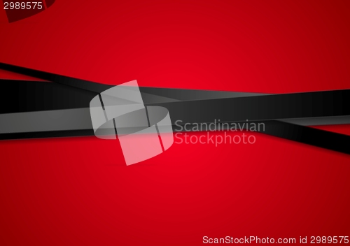 Image of Black stripes on red background