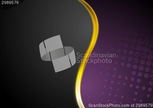 Image of Grunge background and gold wave design