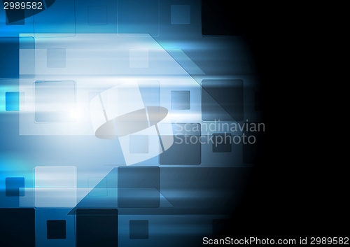 Image of Bright blue elegant technical background