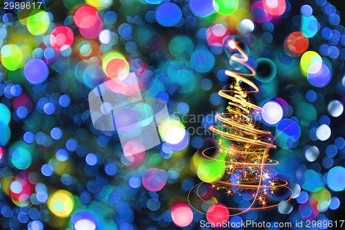 Image of color christmas lights as nice background