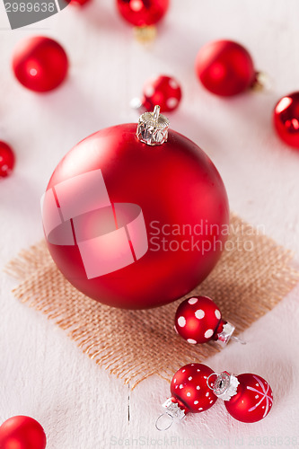 Image of Red themed Christmas background