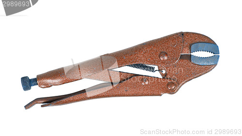 Image of Brown stainless steel jaw locking pliers