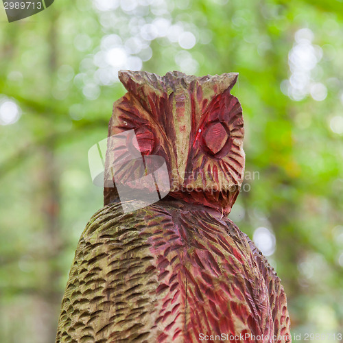 Image of Old wooden carved owl