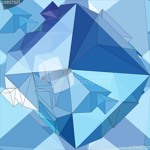 Image of Crystal. Seamless 3D Geometric background.