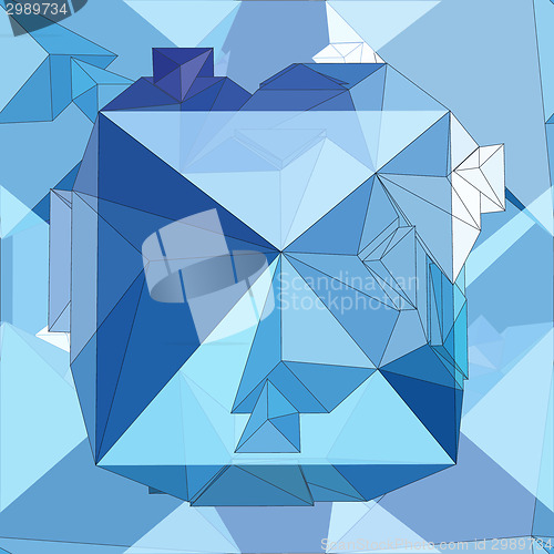 Image of Crystal. Seamless 3D Geometric background.