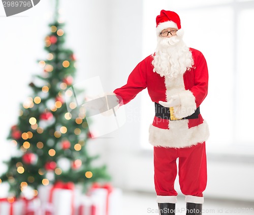 Image of man in costume of santa claus