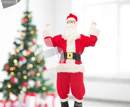 Image of man in costume of santa claus