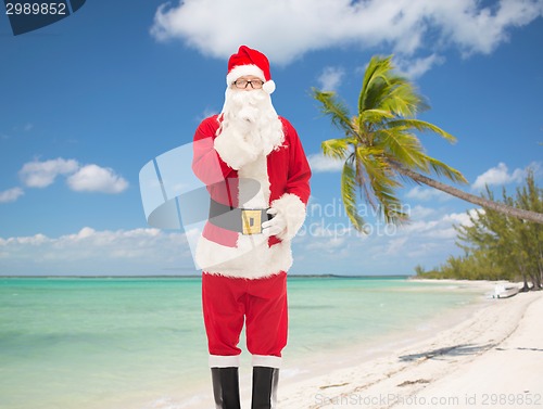 Image of man in costume of santa claus
