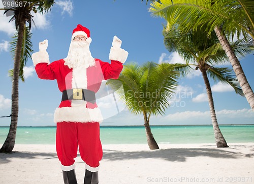 Image of man in costume of santa claus