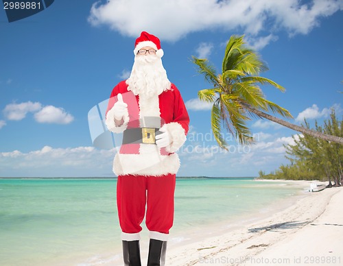 Image of man in costume of santa claus