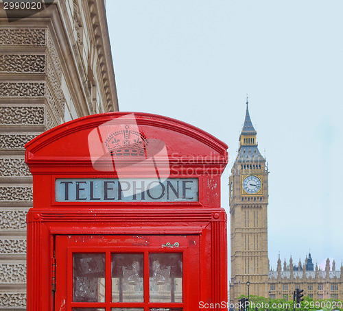 Image of London telephone box