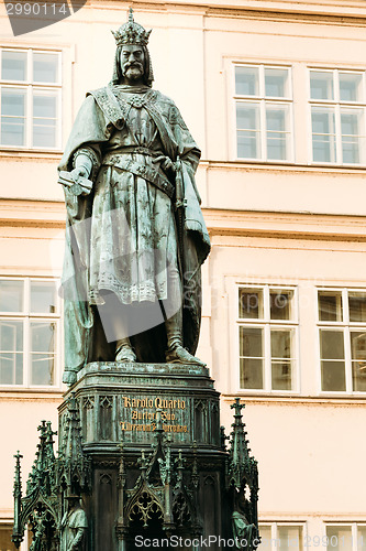 Image of Statue Of The Czech King Charles Iv In Prague, Czech Republic 