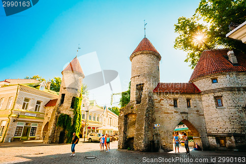 Image of Streets And Old Town Architecture Estonian Capital, Tallinn, Est