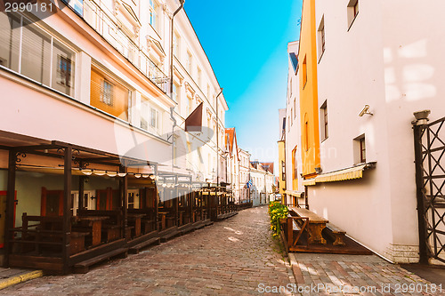 Image of Streets And Old Part City Architecture Estonian Capital, Tallinn