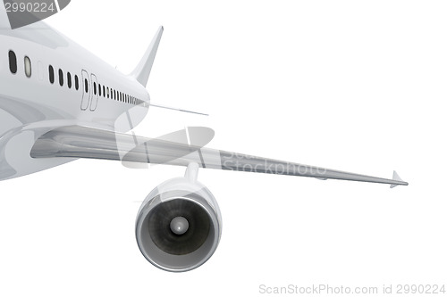 Image of plane rear view