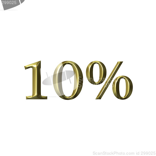 Image of 3D Golden 10 Percent