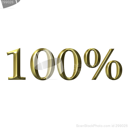 Image of 3D Golden 100 Percent