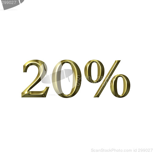 Image of 3D Golden 20 Percent