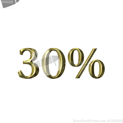 Image of 3D Golden 30 Percent