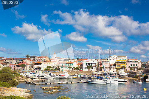 Image of Stintino harbor, Sardinia, Italy.