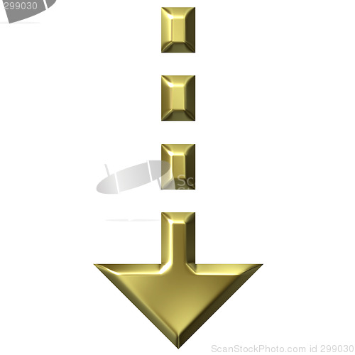Image of 3D Golden Download Arrow