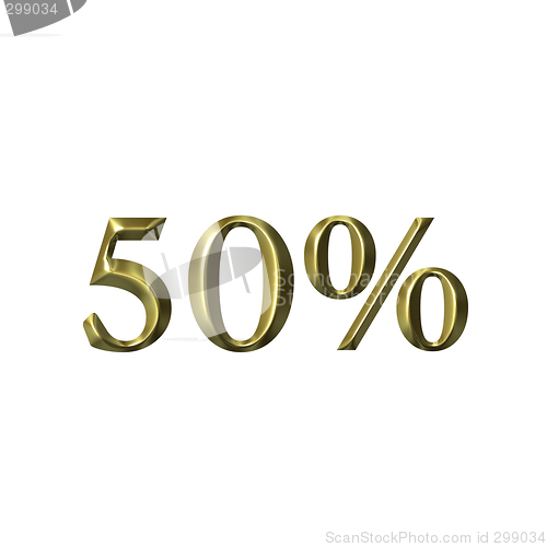 Image of 3D Golden 50 Percent