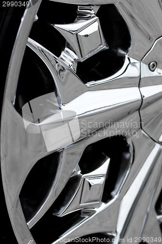 Image of Detail photo of a car rim