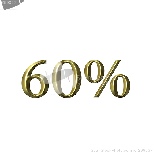 Image of 3D Golden 60 Percent