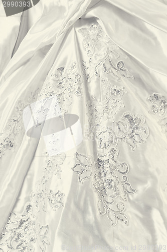 Image of Beautiful wedding dress detail