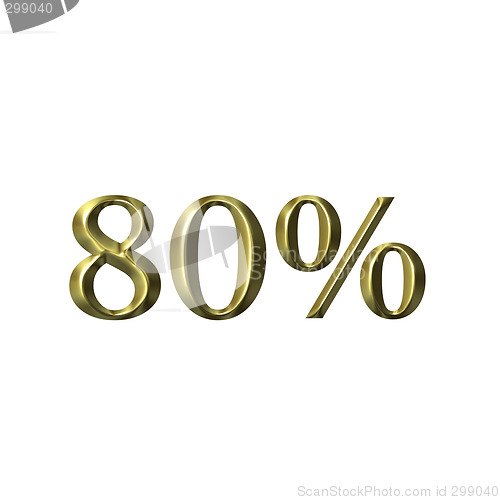 Image of 3D Golden 80 Percent