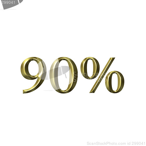 Image of 3D Golden 90 Percent