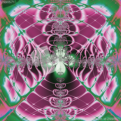 Image of Abstract Art Red Flower