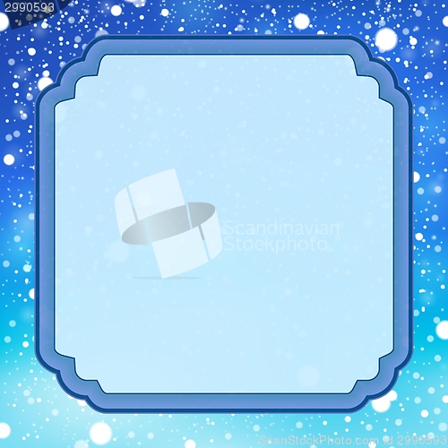 Image of Decorative frame with snow 1